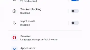 Capture d'écran de Opera Browser 4