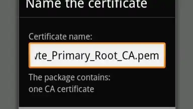 Capture d'écran de Android Certificate Installer 1