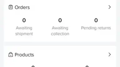 Capture d'écran de TikTok Shop Seller Center 1