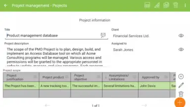 Capture d'écran de MobiDB Project Management 4