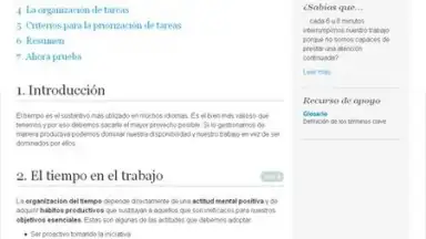 Capture d'écran de Gestion del tiempo 2