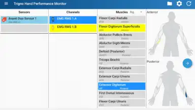 Capture d'écran de Trigno Hand Performance Monitor 5