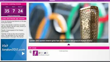 Capture d'écran de Aplic. resultados Londres 2012 1
