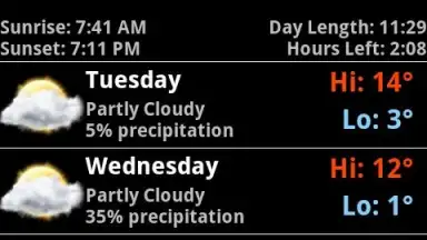 Capture d'écran de Rings Digital Weather Clock 2