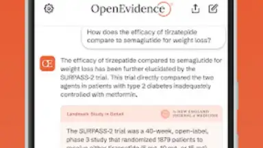 Capture d'écran de OpenEvidence 6