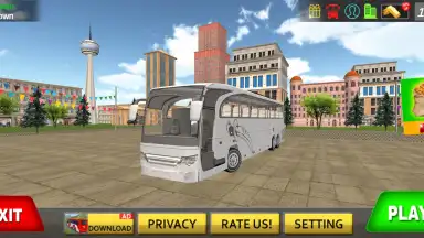 Capture d'écran de City Coach Bus Simulator 3D: New Bus Games Free 4