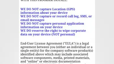 Capture d'écran de AirWatch Agent 5