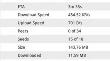 Capture d'écran de BitTorrent Remote 2