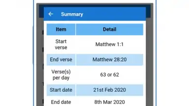 Capture d'écran de Bible Plan 3