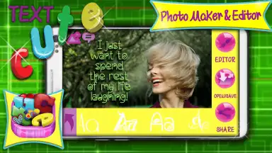 Capture d'écran de Cute Text Photo Maker and Editor 2