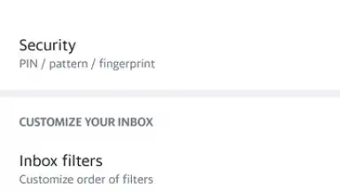 Capture d'écran de Yahoo Mail 1