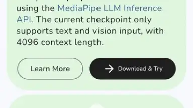 Capture d'écran de Google AI Edge Gallery 8