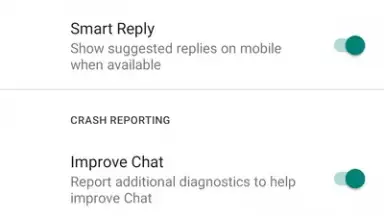 Capture d'écran de Google Chat 3