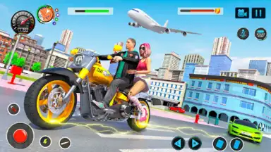 Capture d'écran de Flying Bike Taxi Rider 2