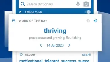 Capture d'écran de Oxford Dictionary 5