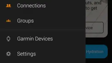 Capture d'écran de Garmin Connect 9
