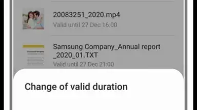 Capture d'écran de Samsung Private Share 2