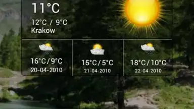 Capture d'écran de Cute Weather Widget 1
