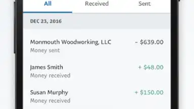Capture d'écran de PayPal Business 3