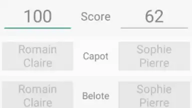 Capture d'écran de Belote Score 6