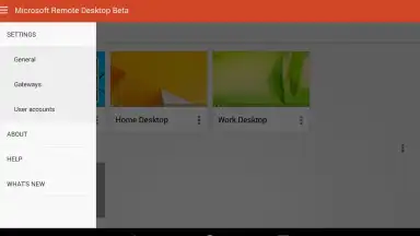 Capture d'écran de Microsoft Remote Desktop Beta 15