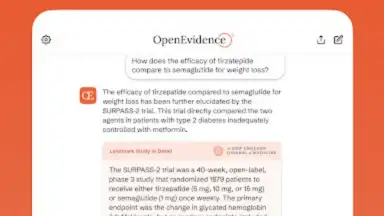 Capture d'écran de OpenEvidence 3