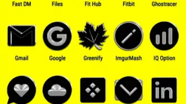 Capture d'écran de Black Icon Pack Free 6