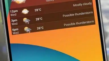 Capture d'écran de Weatherzone 1