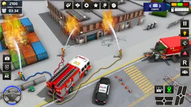 Capture d'écran de Rescue Fire Truck Simulator 3D 3