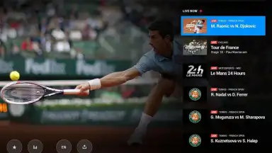 Capture d'écran de Eurosport Player 5
