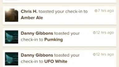 Capture d'écran de Untappd 1