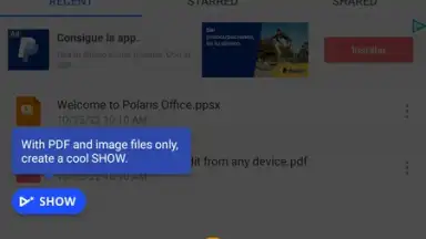 Capture d'écran de Polaris Office 10