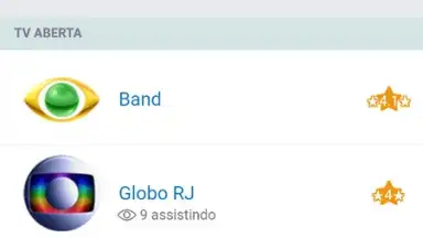 Capture d'écran de TVCast Brasil 1