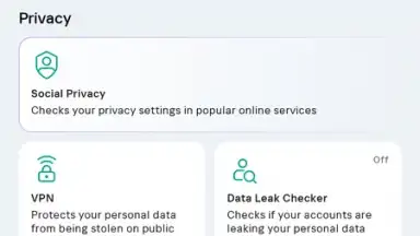 Capture d'écran de Kaspersky Antivirus & VPN 7