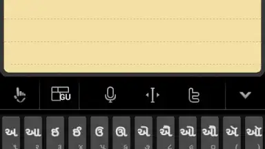 Capture d'écran de TouchPal Gujarati Pack 1