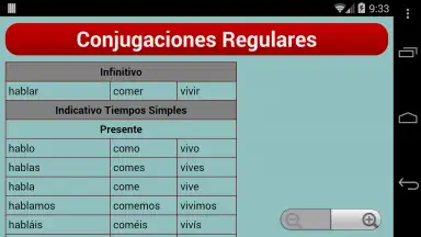 Capture d'écran de Spanish Verb Trainer 2