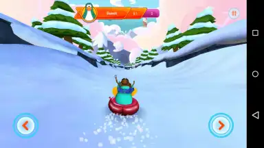 Capture d'écran de Club Penguin Sled Racer 2