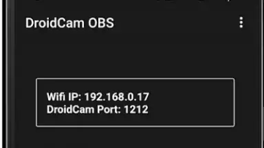 Capture d'écran de DroidCam OBS 1
