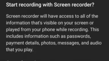 Capture d'écran de Samsung Record screen 2