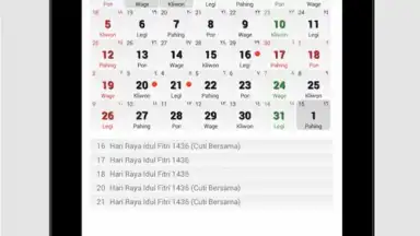 Capture d'écran de Indonesia Calendar 1