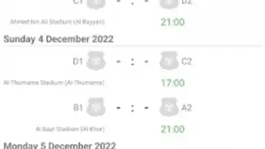 Capture d'écran de Live Scores for World Cup 2022 6