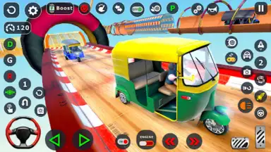 Capture d'écran de Tuk Tuk Taxi Driving Games 3D 1