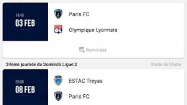 Capture d'écran de Paris FC 15
