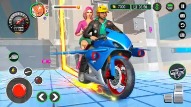Capture d'écran de Flying Bike Taxi Rider 3