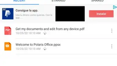 Capture d'écran de Polaris Office 9