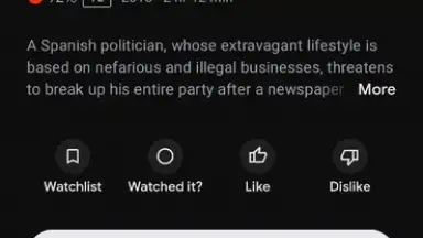 Capture d'écran de Google TV 8