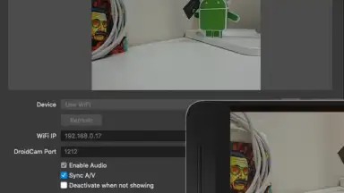 Capture d'écran de DroidCam OBS 3