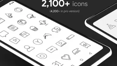 Capture d'écran de Lines Dark - Icon Pack 8
