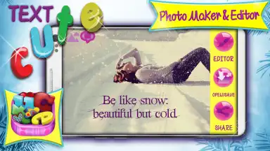 Capture d'écran de Cute Text Photo Maker and Editor 5