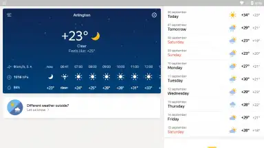 Capture d'écran de Yandex.Weather 2